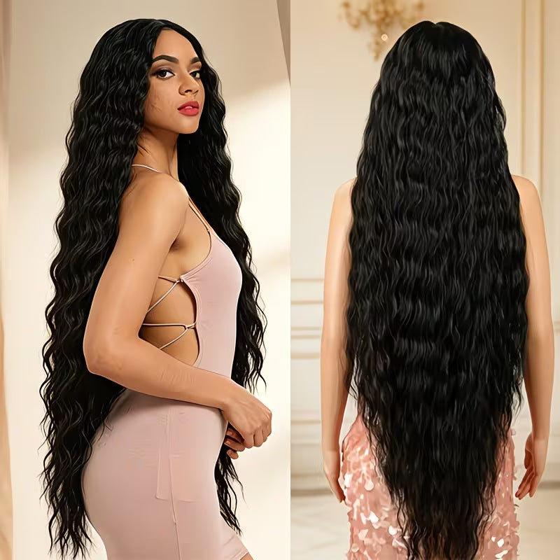Mid-length Corn Curler Chemical Fiber Female Big Wig Long Curls