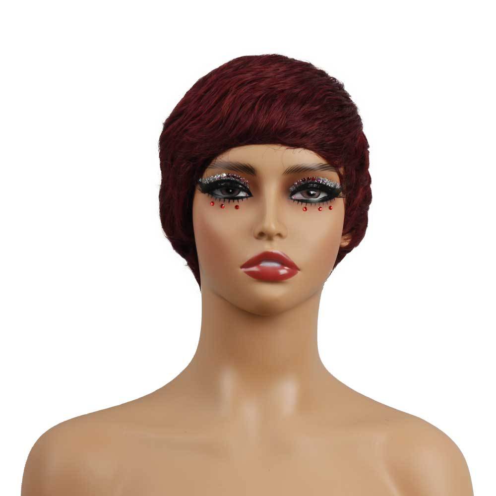 New Unique Creative Female Short Full Real Hair Wig