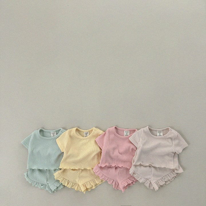 Children's Korean Style Clothing Thin Lace Short Sleeve Children's Suit