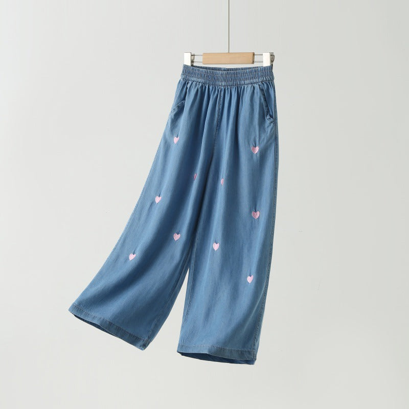 Children's Summer Thin Older Clothes Straight Imitation Children's Pants