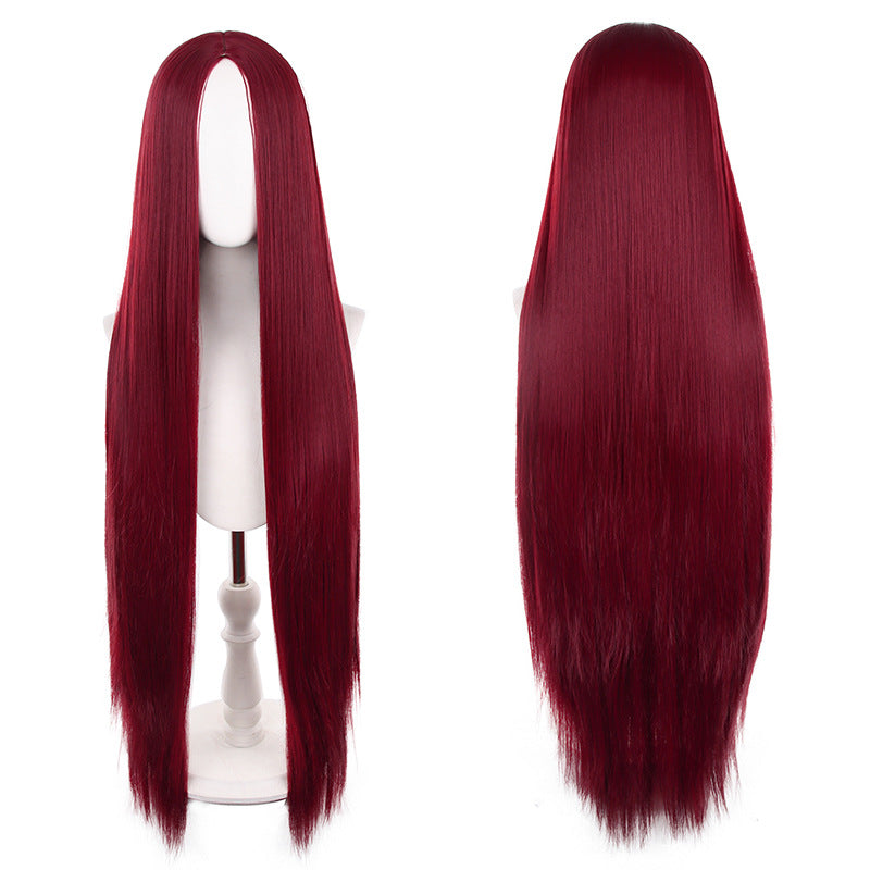 Mid-length Universal Long Straight Scalp Style Cos Wig