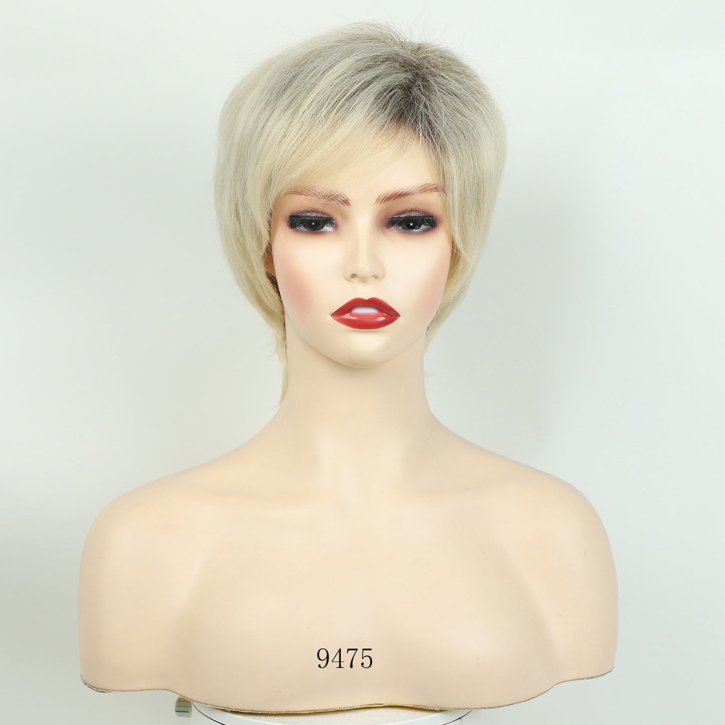 Unique Fluffy Side Bangs Head Cover Wig Short Straight Hair