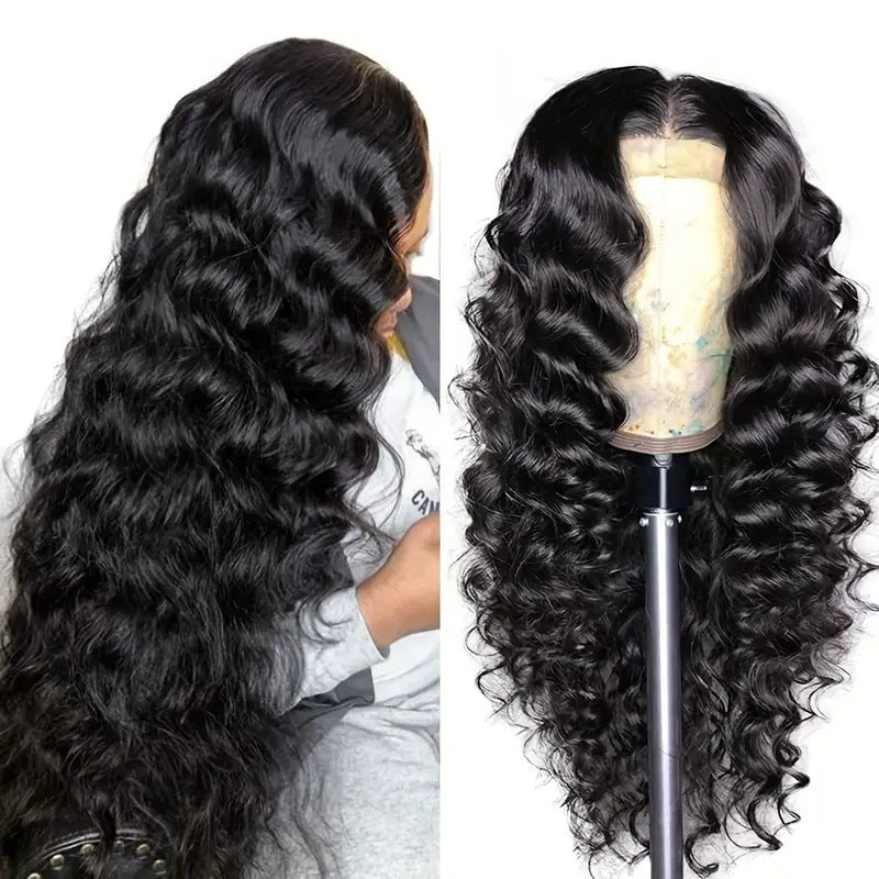 Fashion Water Ripple Curly African Front Wig Long Curls