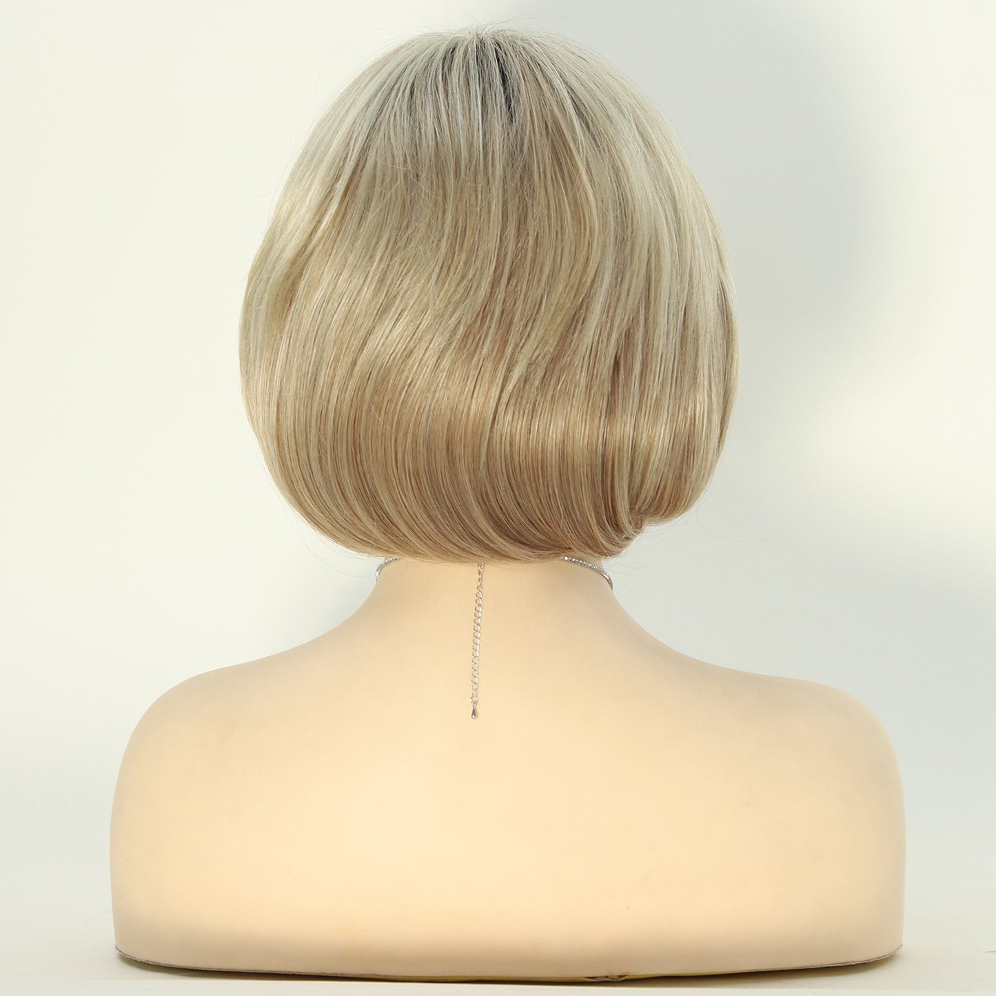 Gradient Golden Inner Buckle Chemical Fiber Wig Short Straight Hair