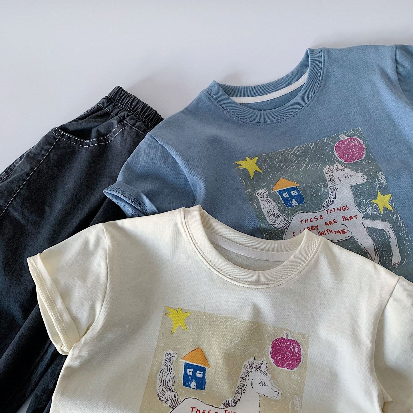 Children's Summer Boys Cute Pony Thin Clothing Children's T-shirt