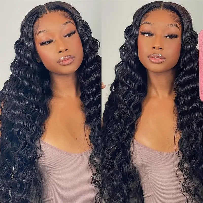 High Temperature Synthetic Wigs African Small Curly Front Wig Long Curls