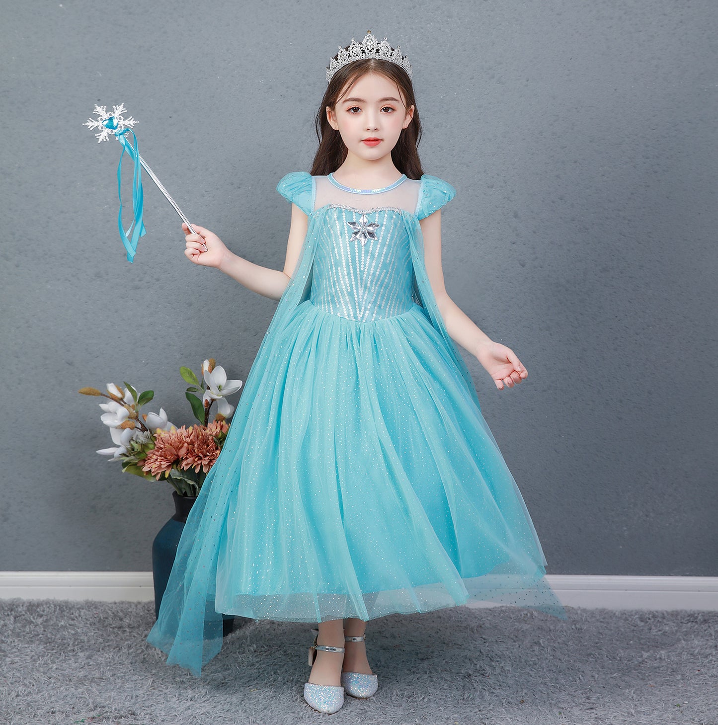 Children's Frozen 2 Princess Aisha Long Children's Dress