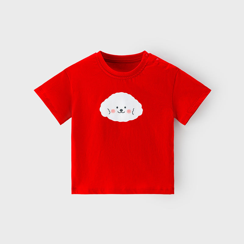 Children's Short-sleeved Summer Thin Raglan Sleeve Cotton Children's T-shirt