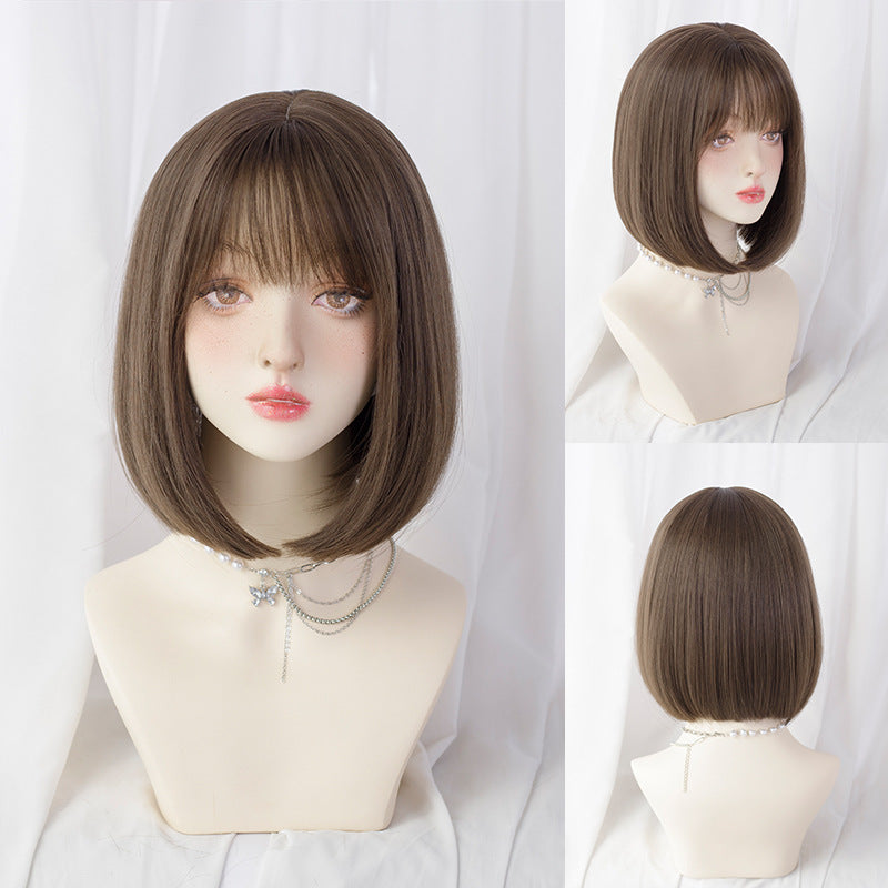 Women's Tyrant Short Hair Fashion Natural Top Gold Style Wig Long Curls