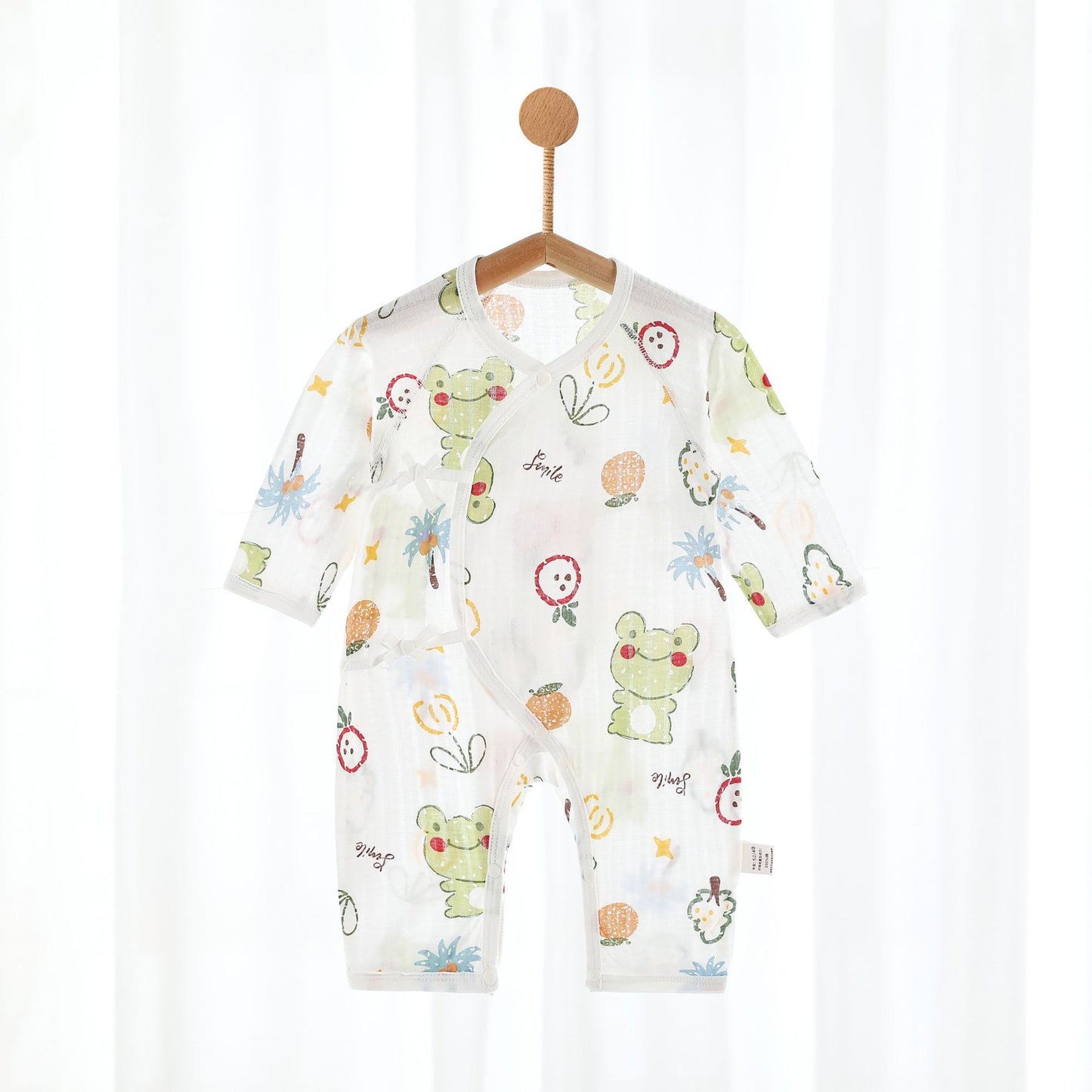 Summer Cotton Long-sleeved Jumpsuit Bellyband Boneless Butterfly Romper Long Jumpsuit, Climbing Suit