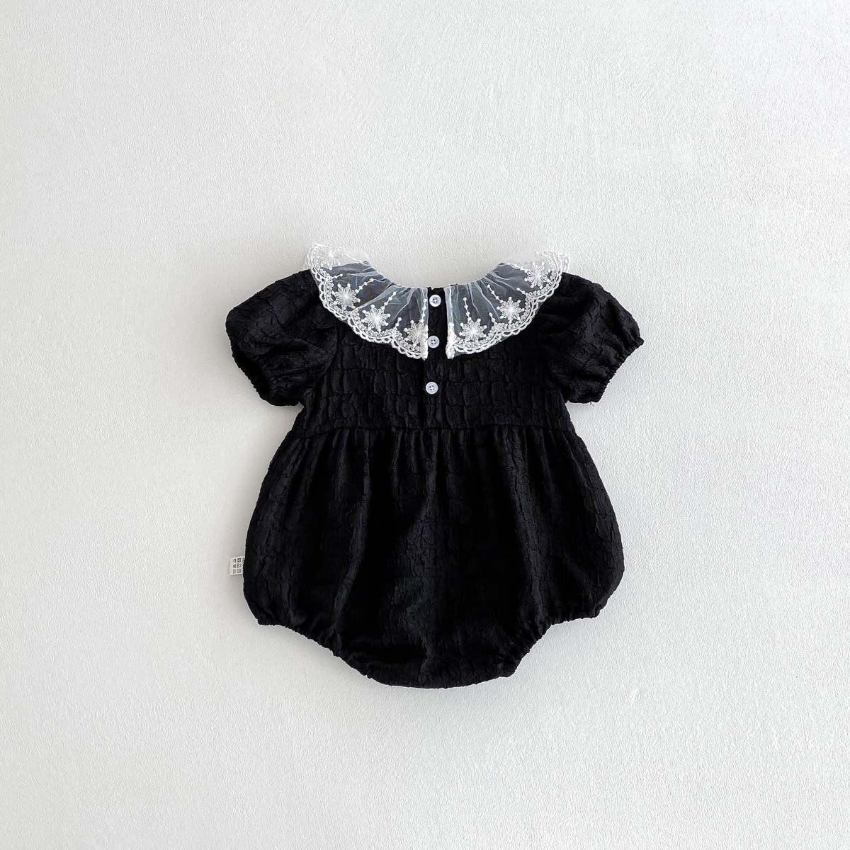 Style Western Summer Short Sleeve Jumpsuit Lace Peter Pan Collar Jumpsuit, Climbing Suit