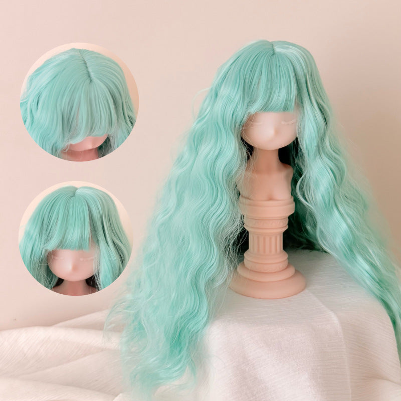 Silk Props With Bangs Small Curls Hair Cos Wig
