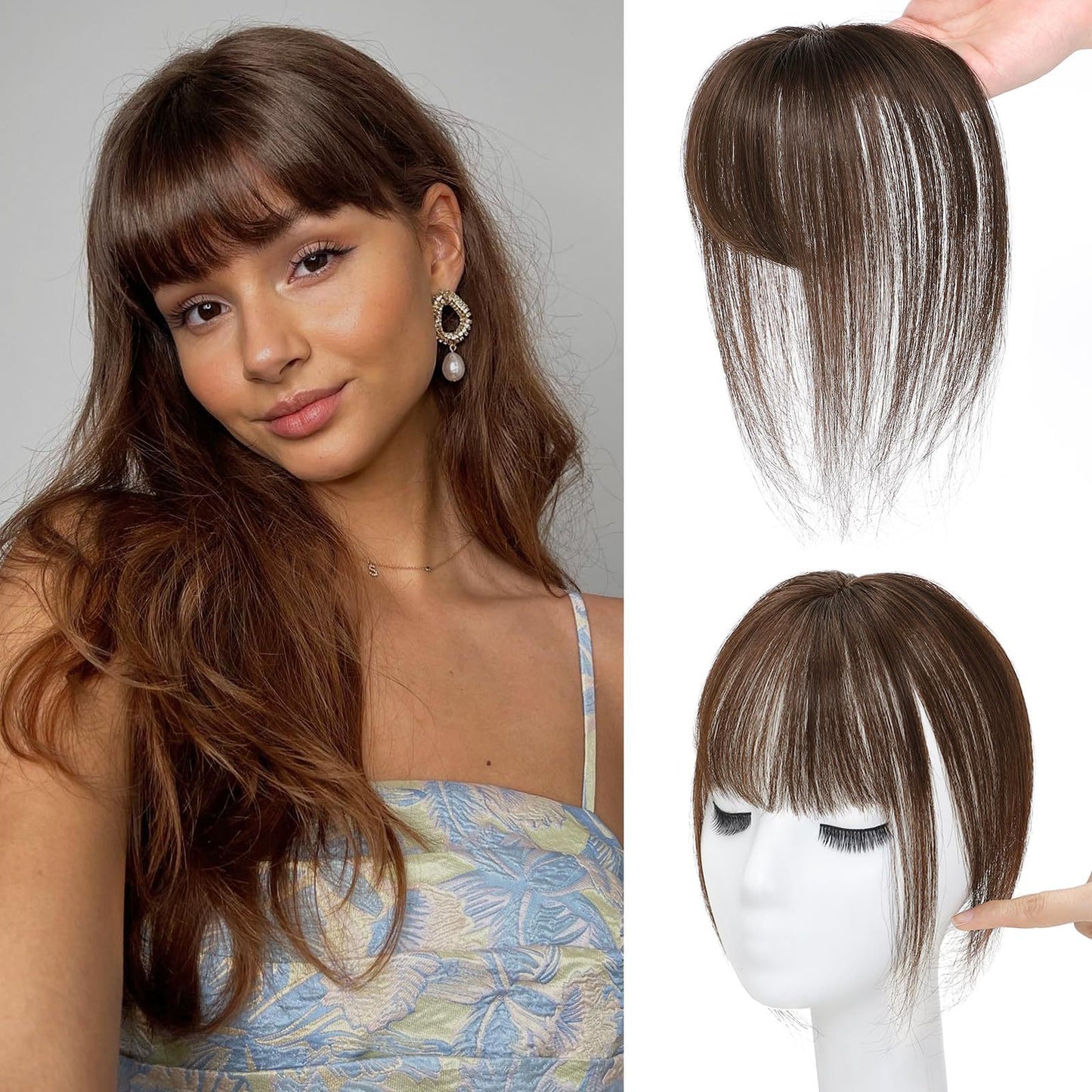 Piece Hand-woven Gaul Human French Seamless Covering Wig