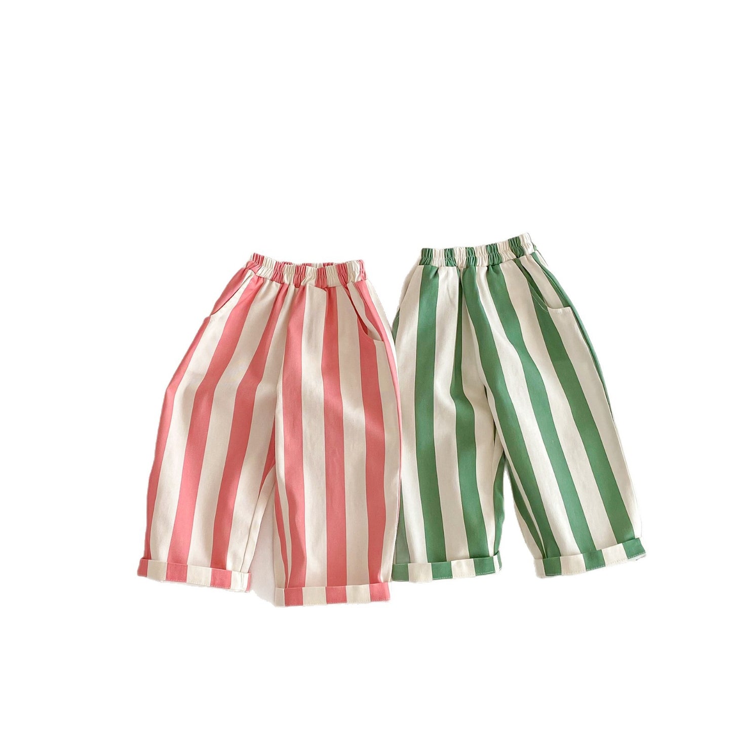 Children's Style Fashion Boys Vertical Stripes Baggy Children's Pants