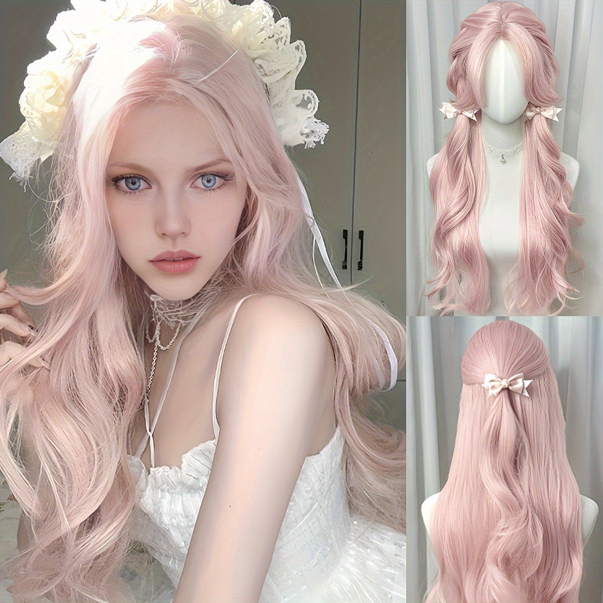 Role Play Dyed Chemical Fiber Whole Top Film Television Long Straight Wig