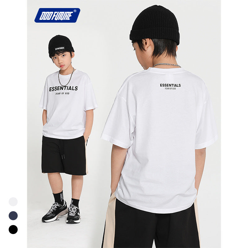 Children's Clothing Boys Letter Short-sleeved Toddler Teens Trendy Children's T-shirt