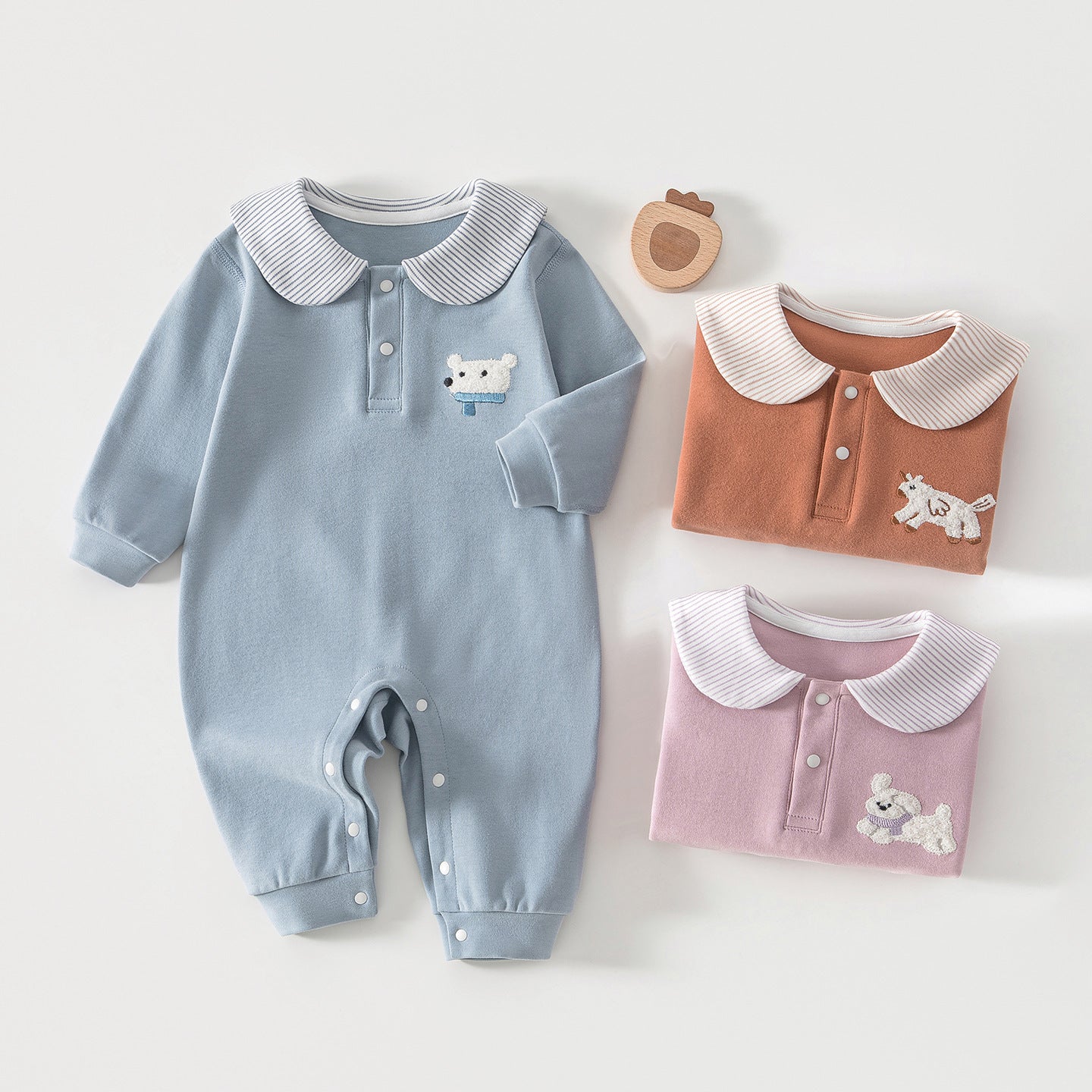 Women's & Men's Born Outer Wear Soft Wool Romper Jumpsuit, Climbing Suit