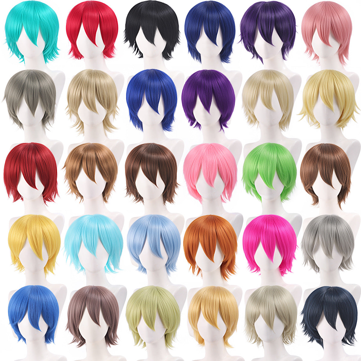 Men's Main Less Short Hair Color Universal Cos Wig