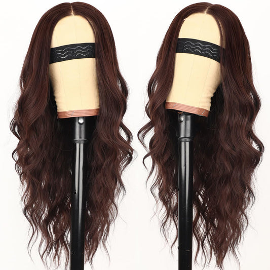 Front Lace Water Ripple Curly Hair Synthetic Wigs Wig Long Curls