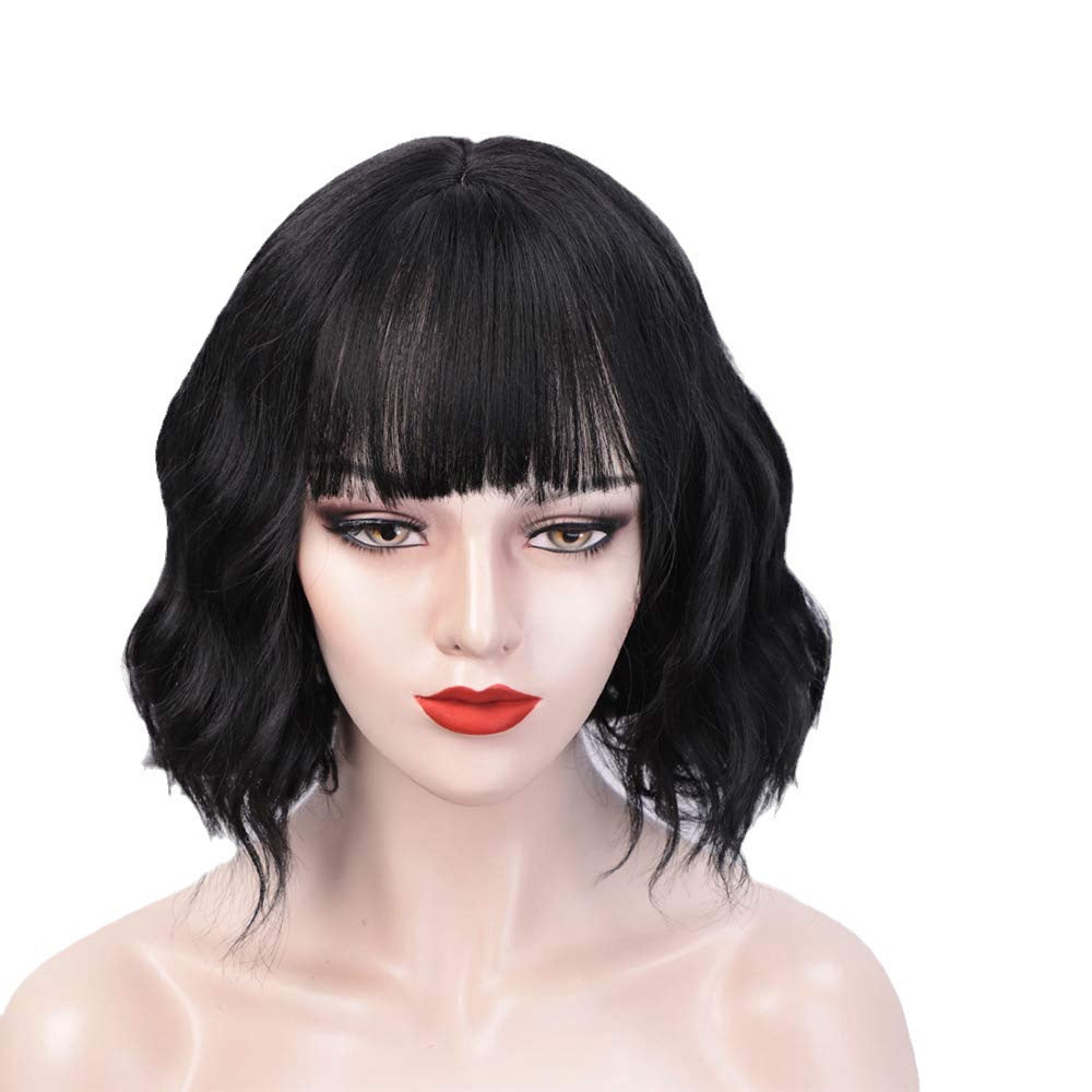 Female Chemical Fiber Head Cover Small Wig Short Curly Hair
