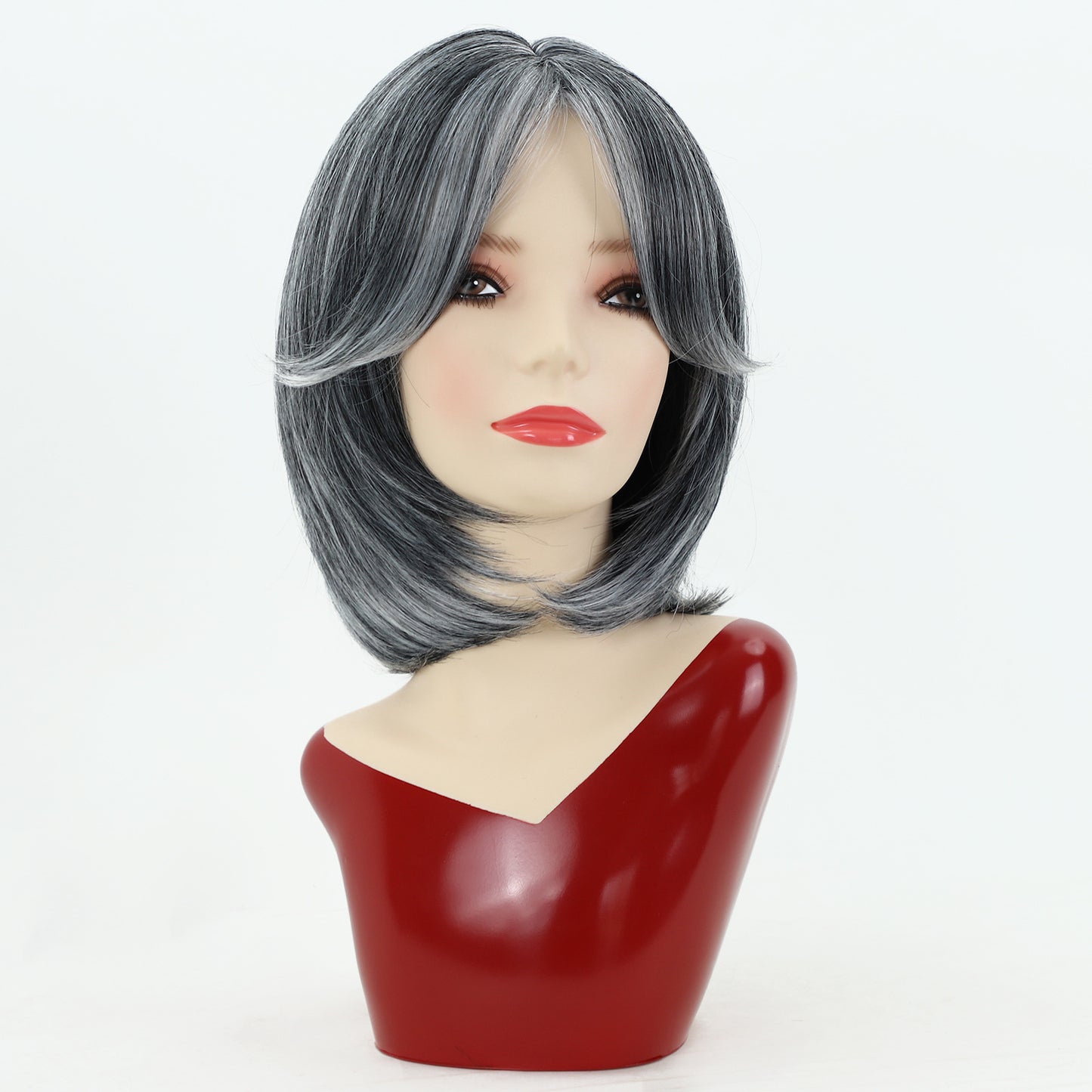 Pretty Female Bangs Chemical Fiber Sheath Wig Short Straight Hair