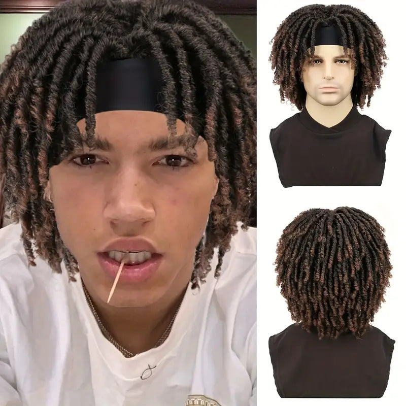 Chemical Fiber Crochet Hair Roller Curved Hollow Curler Men's Wig