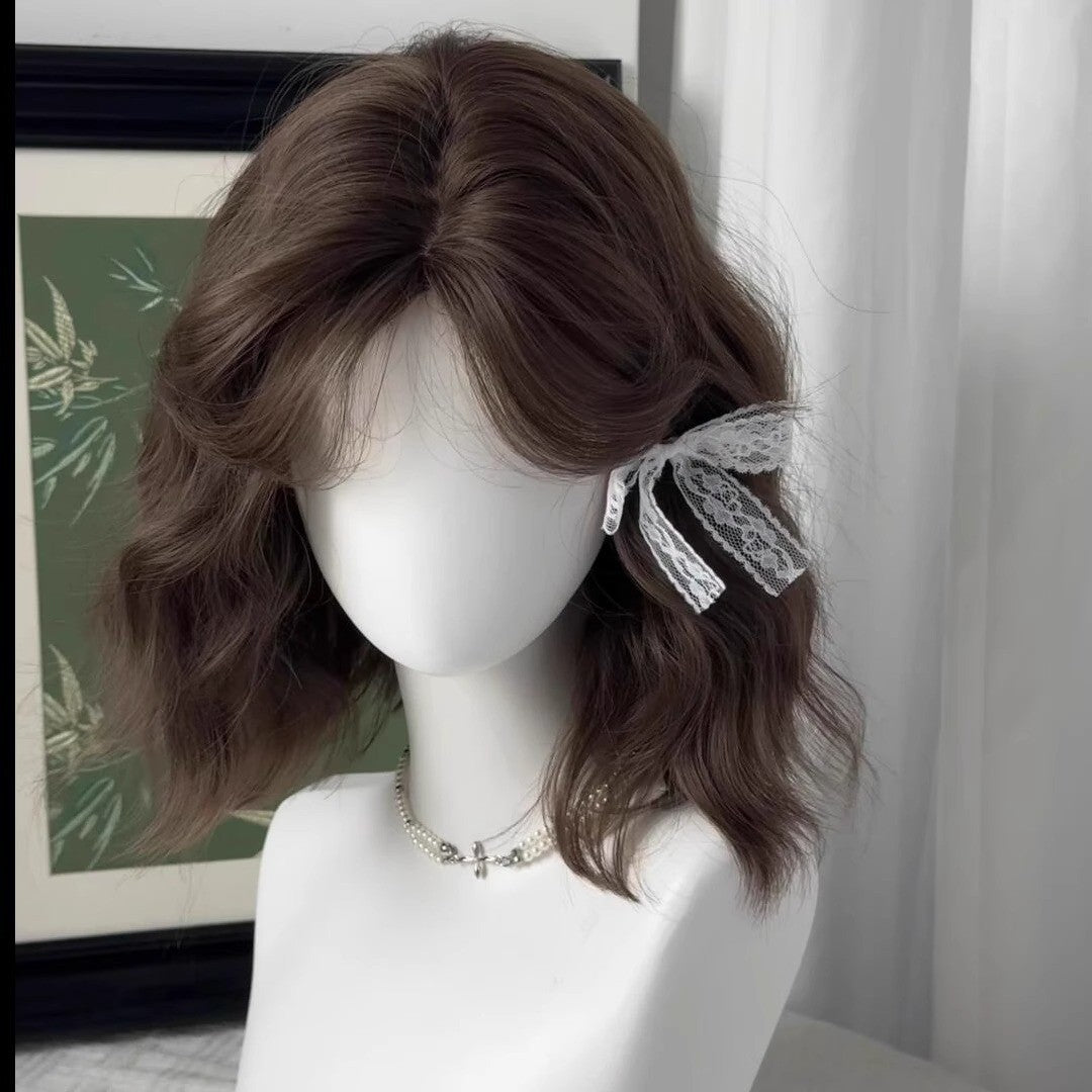 Women's Natural Fluffy Lazy Wave Seamless Full Wig Short Curly Hair
