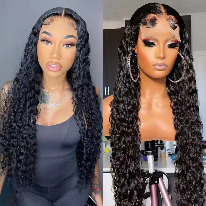 Women's Front Lace Chemical Fiber Curly Wig Long Curls