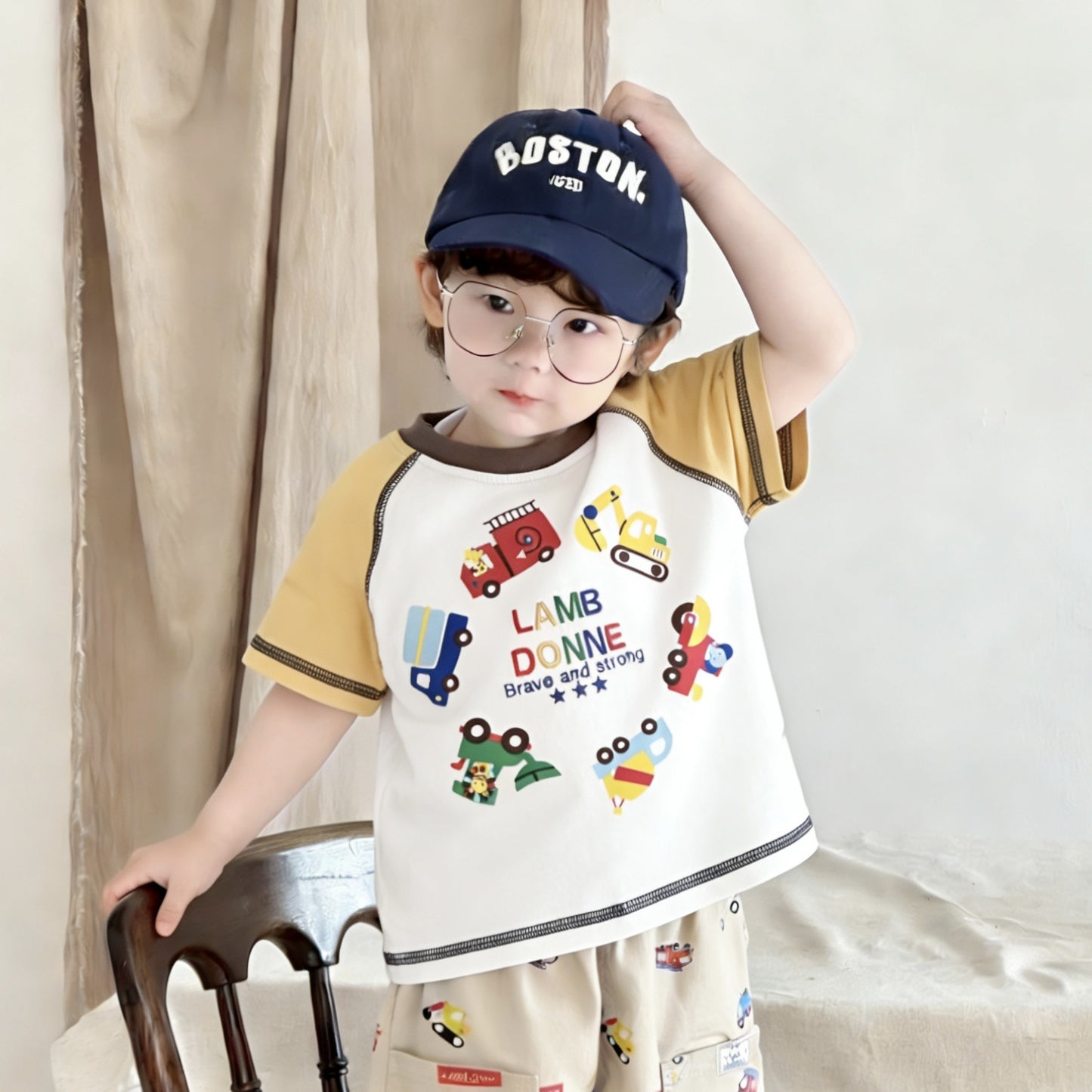 Children's Short-sleeved Summer Cartoon Printed Round Neck Children's T-shirt