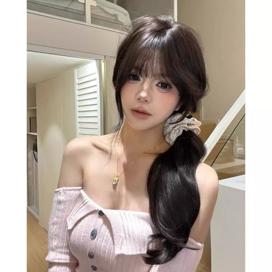 Female Sense Of Atmosphere Korean Curly Hair Wig Long Curls