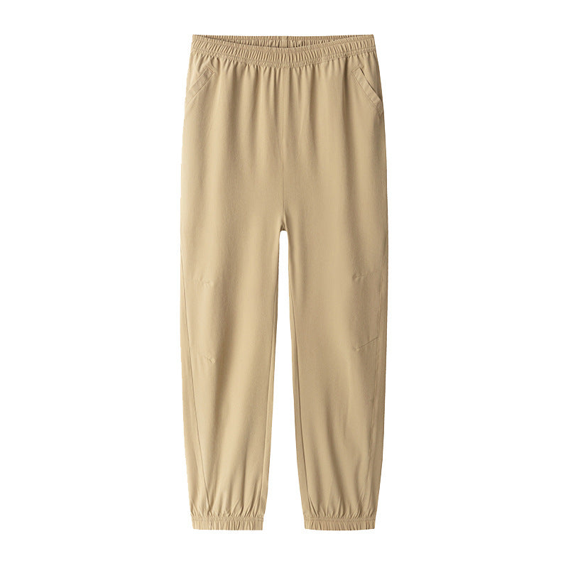 Women's & Children's Ice Silk Sports Navy Blue Summer Khaki For Older Children's Pants