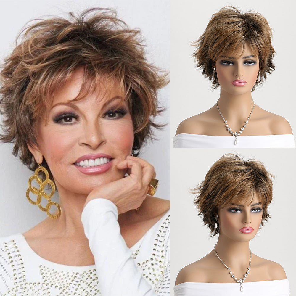 Trendy Classic Women's Fashion Chemical Fiber Wig Short Curly Hair