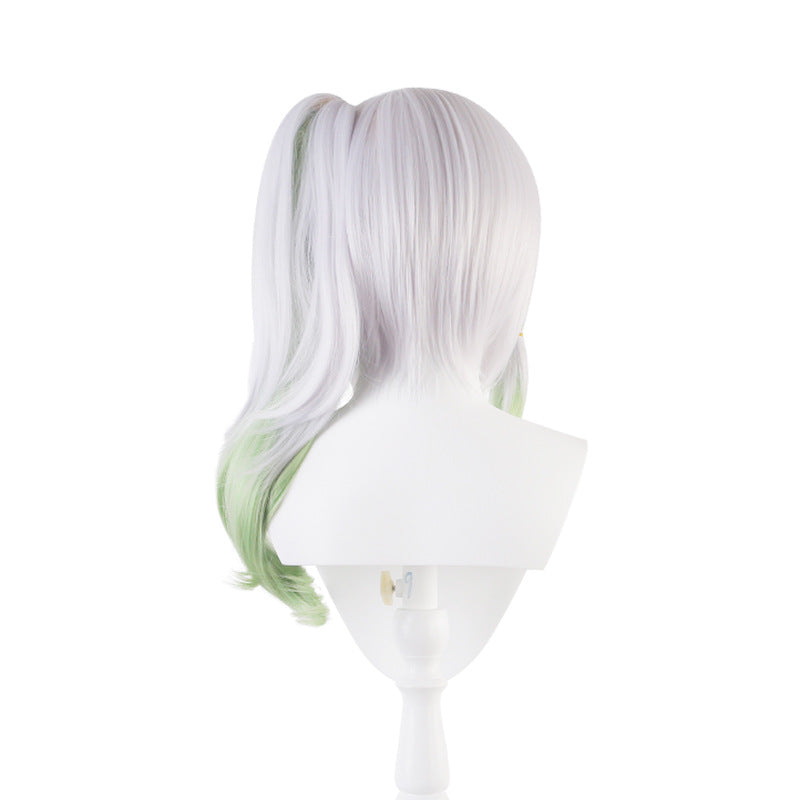 Grass Da Sier White Gradient Light Green Cos Wig