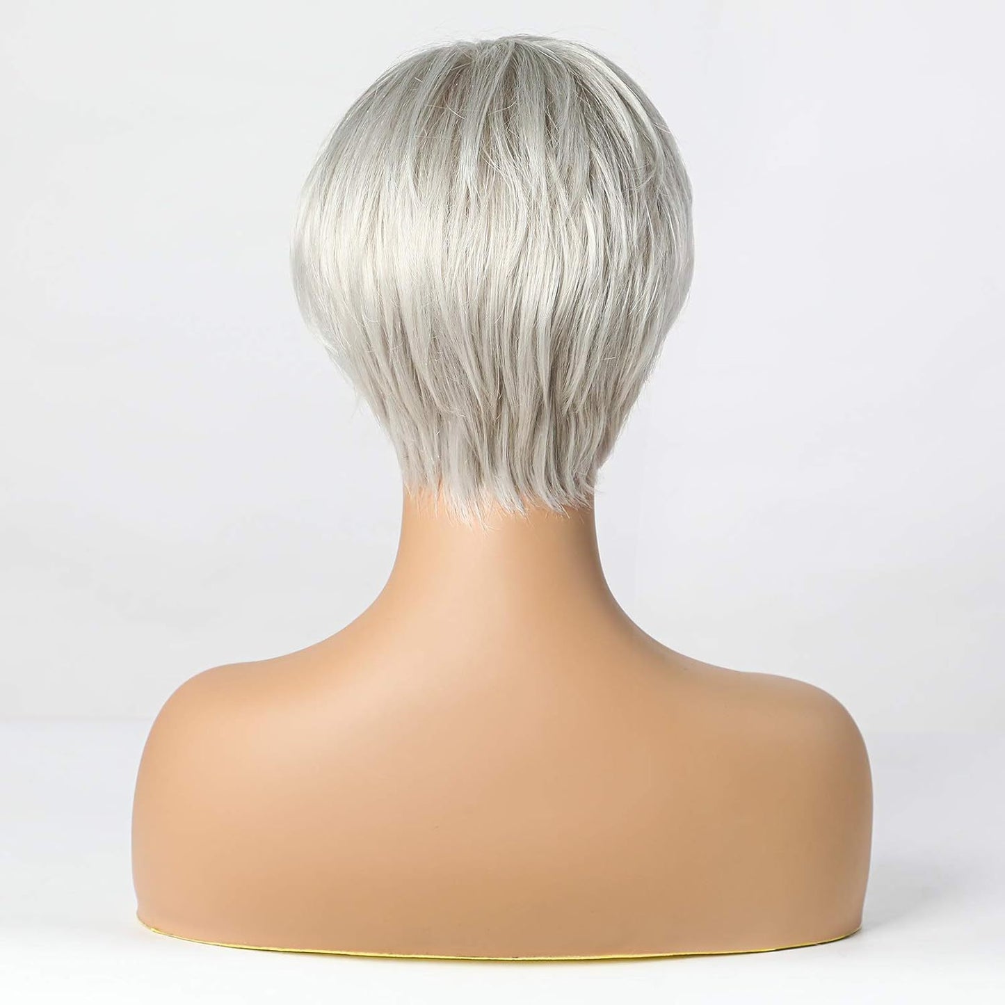 Trendy Human Mechanism Gray Granny Grey Real Hair Wig