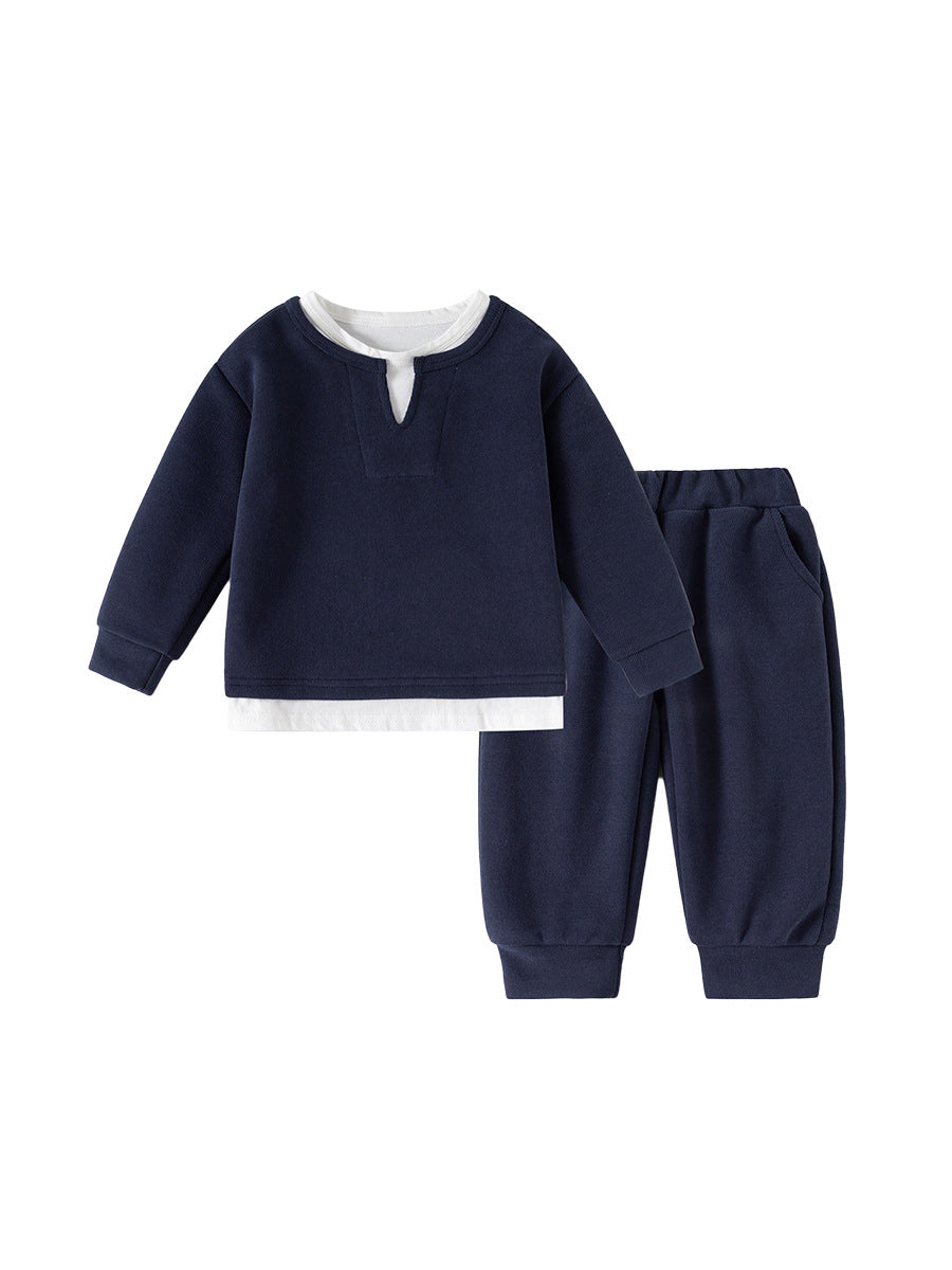 Children's Spring Two-piece Sweaters Long Pants Clothing Children's Suit