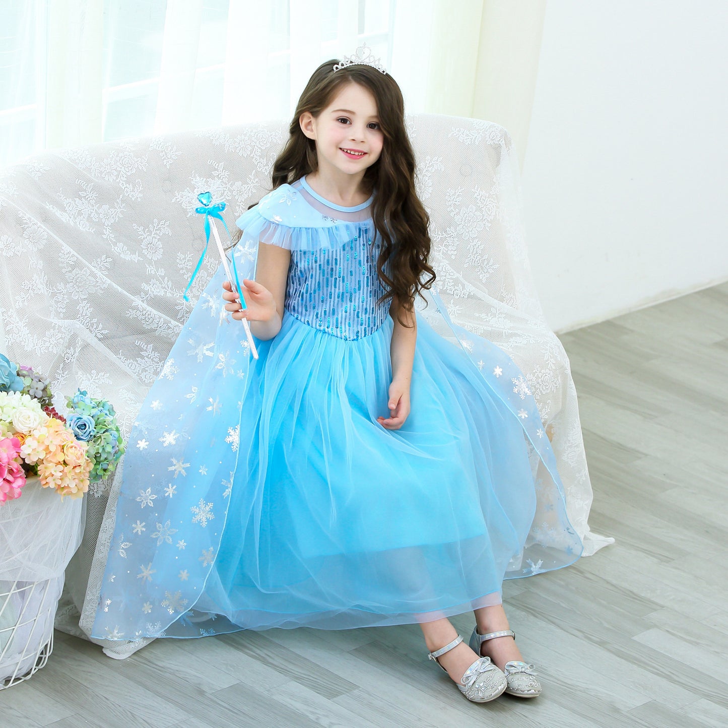 Ice Queen Princess Elsa Frozen Tulle Tutu Children's Dress