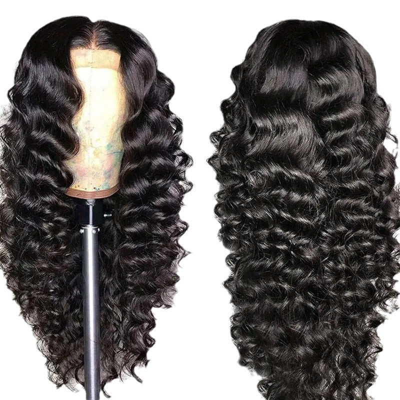Fashion Water Ripple Curly African Front Wig Long Curls