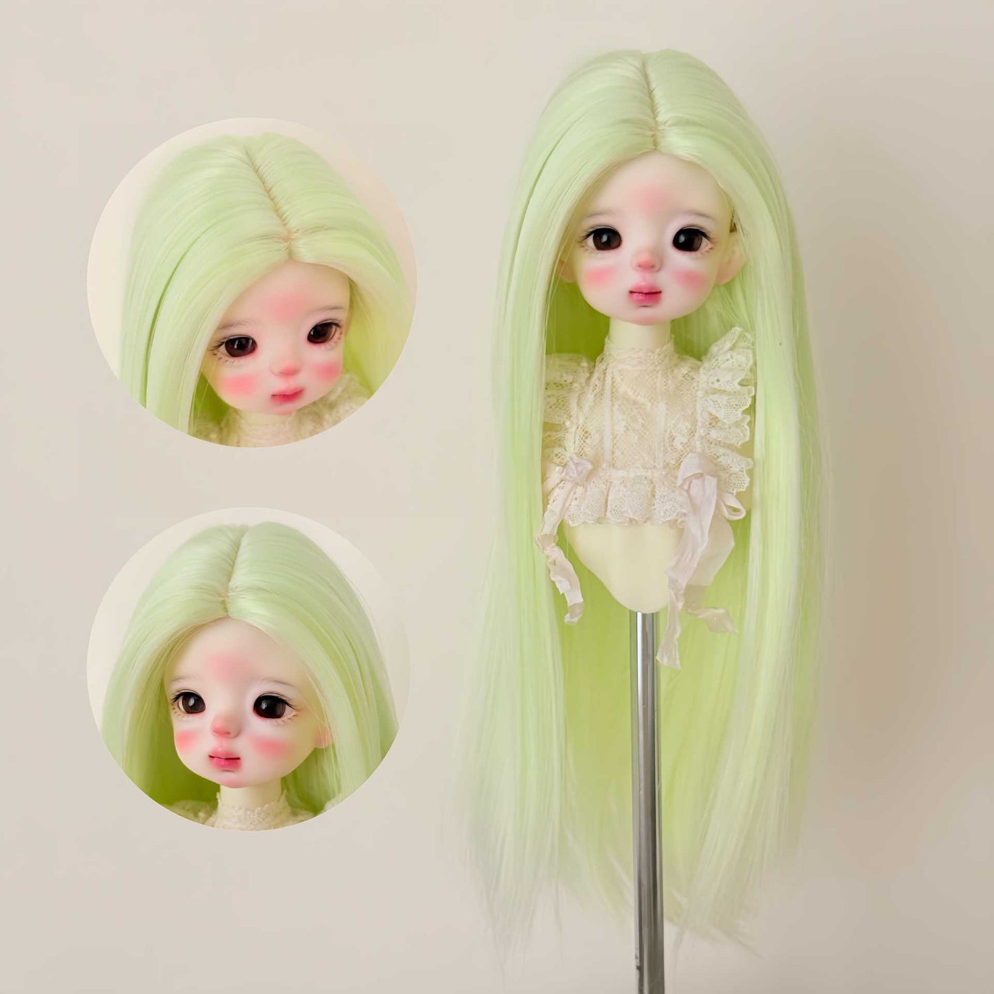 Doll Hair Accessories Blythe Soft Silk Medium Long Straight Dress Cos Wig
