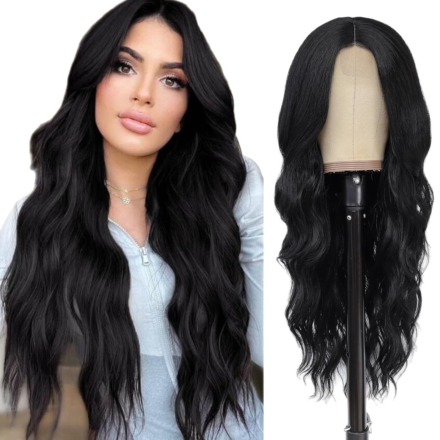 Women's Small Lace Medium Large Wave Curly Wig Long Curls