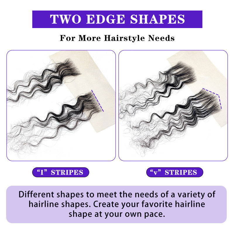Fake Sideburns Fashion Stickers Real Human Wig Bangs