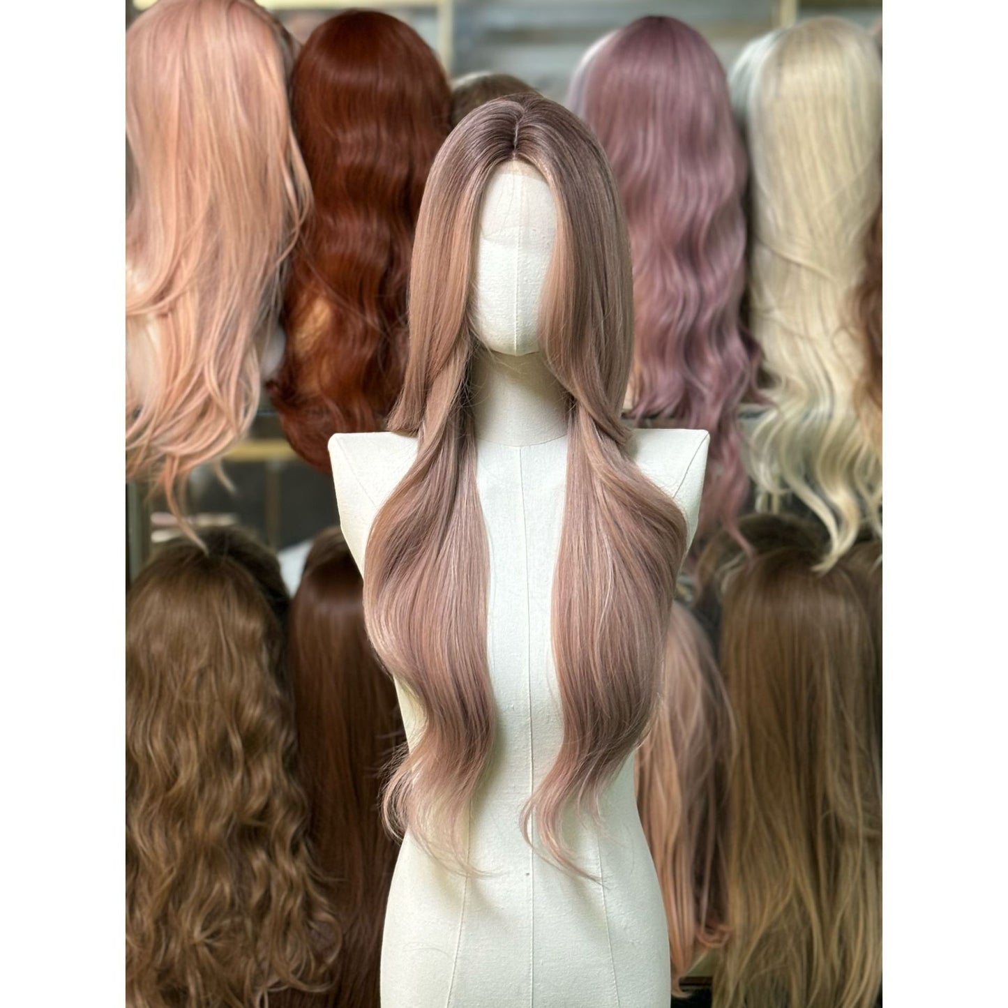 Small Lace Curly Hair Medium Natural Long Straight Wig