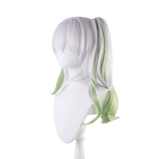 Grass Da Sier White Gradient Light Green Cos Wig