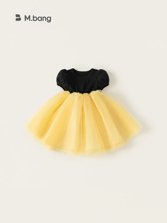 Children's Snow White Style Little Color Contrast Patchwork Children's Dress