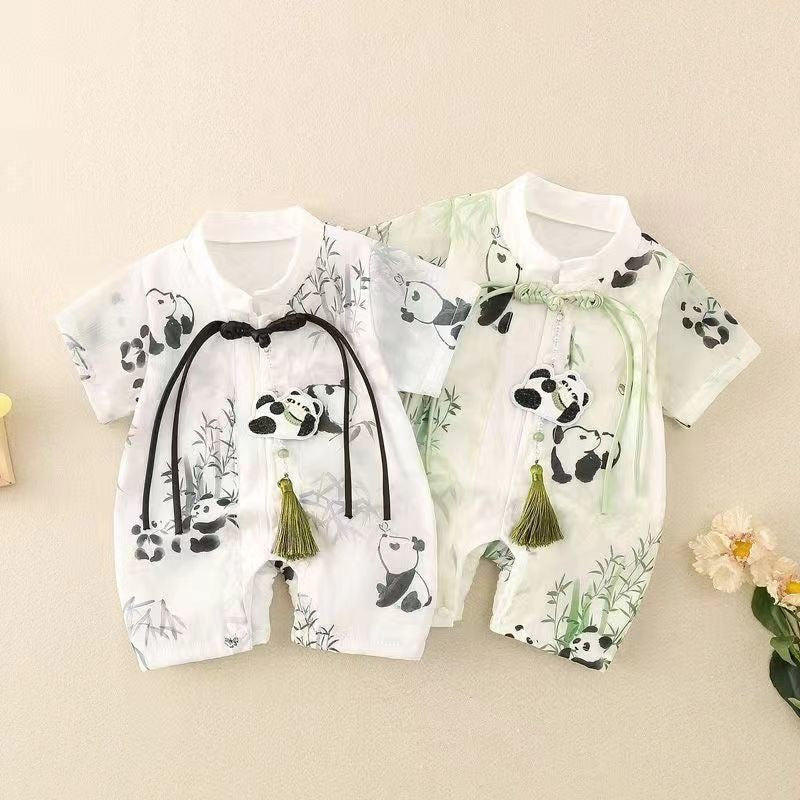 Babies National Tang Born Rompers Cute Jumpsuit, Climbing Suit