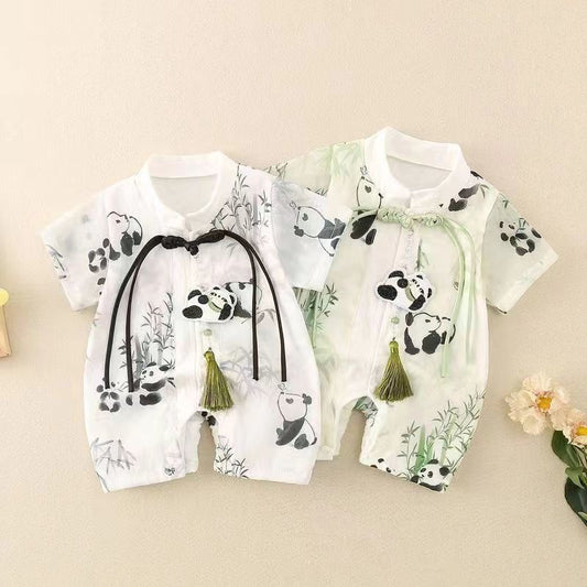 Babies National Tang Born Rompers Cute Jumpsuit, Climbing Suit
