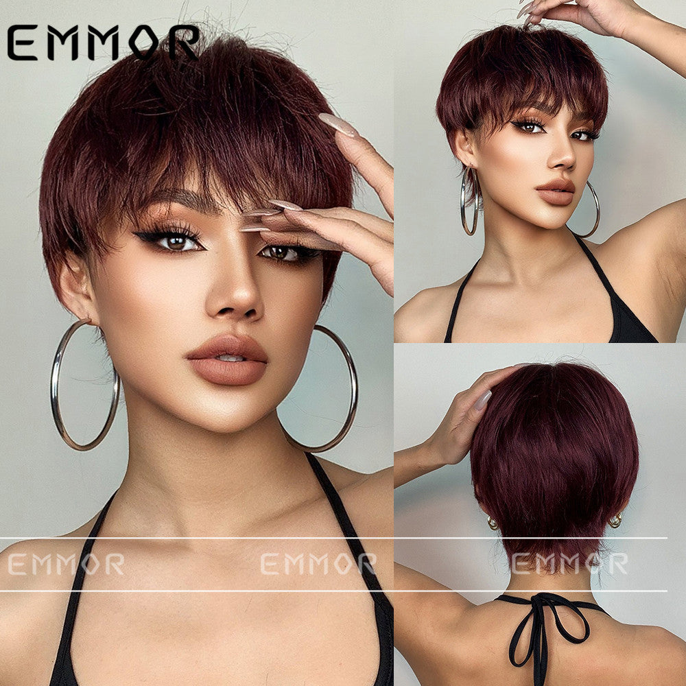 Pretty Fashion Summer Natural Female Style Wig Short Straight Hair