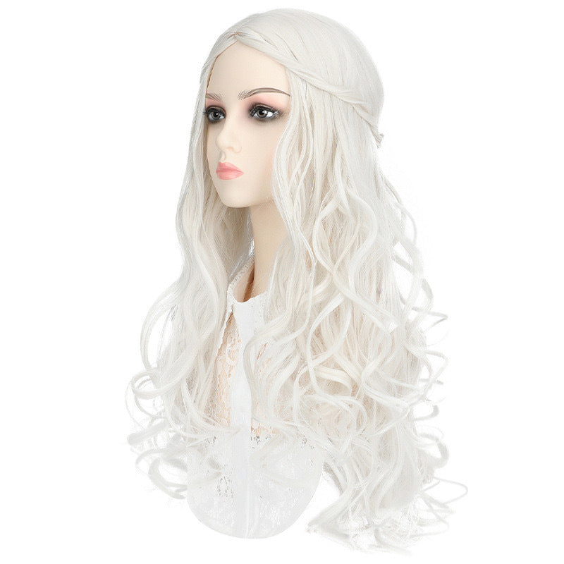 Alice In Wonderland Mid-length Curly Hair Halloween Party Dress-up Cos Wig