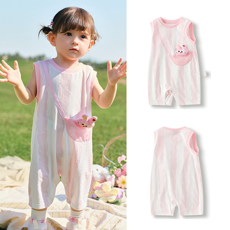 Women's Infants Jumpsuit Pure Cotton Summer Thin Jumpsuit, Climbing Suit