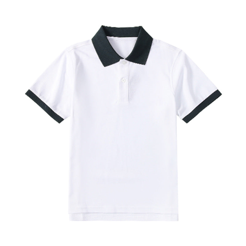 Women's & Men's Uniform Summer Short Shirt Cotton College Children's T-shirt