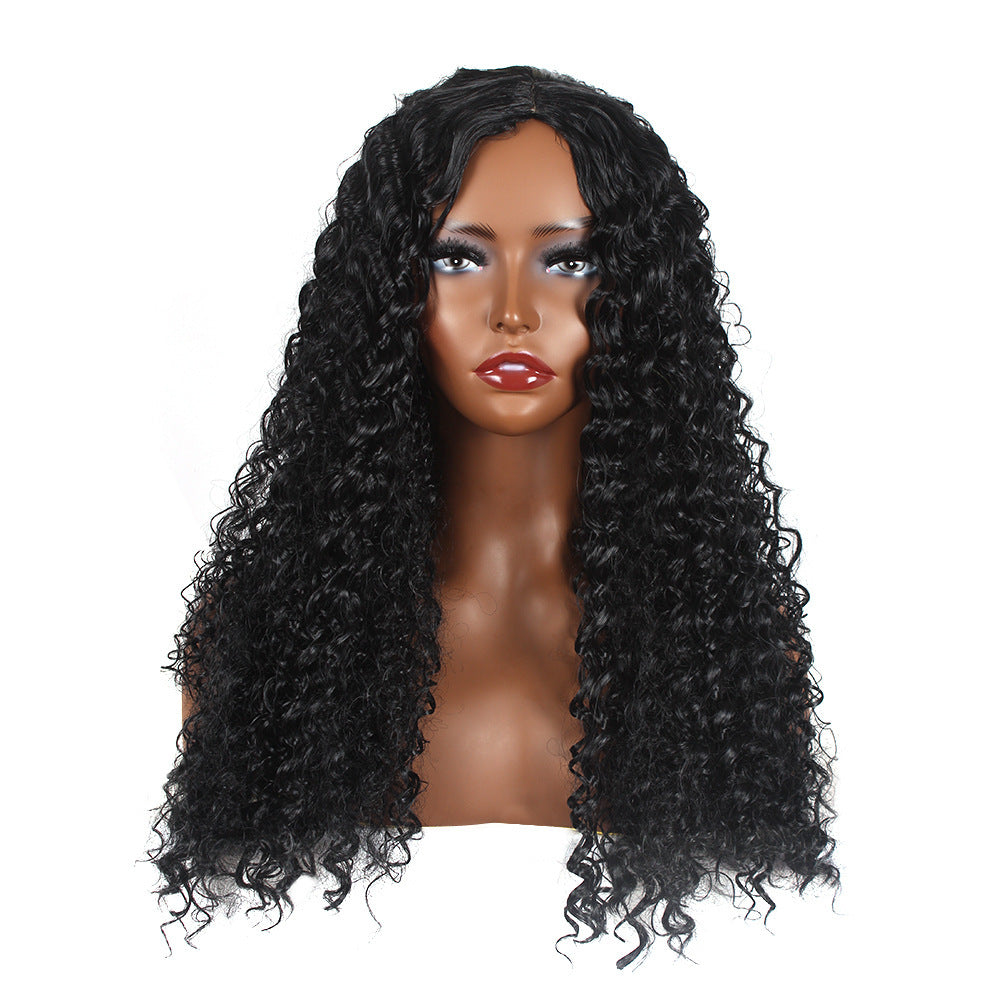 Wound Tube Afro Curly Hair Chemical Middle Wig Long Curls